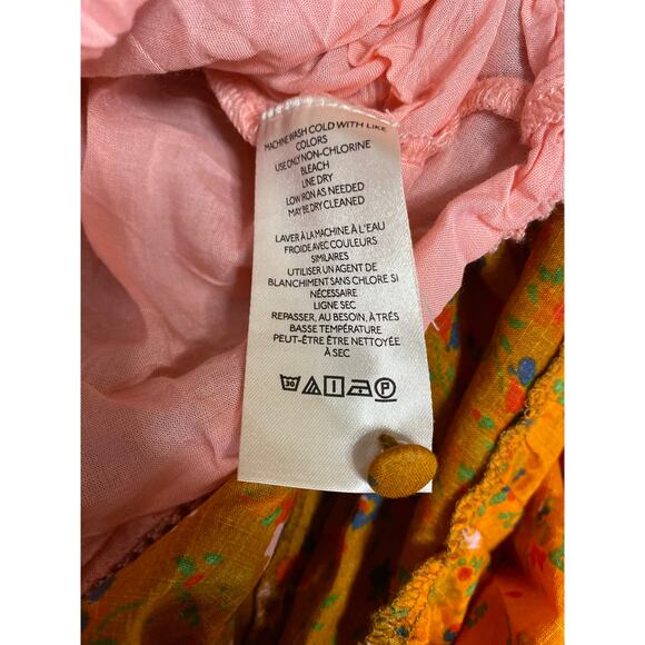 Anthropologie Tiered & True Multicolor Floral Colorblock V Neck Maxi Dress XXS - Picture 6 of 7